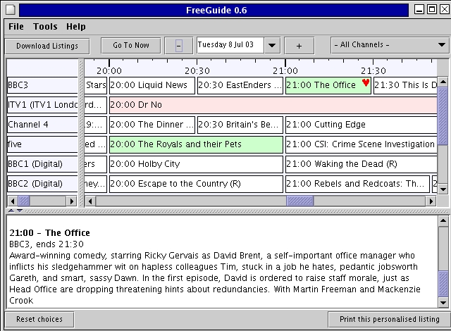 FreeGuide TV Guide 0.10.4