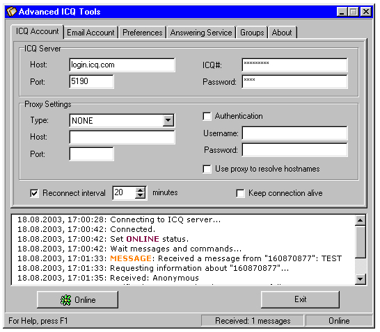 Advanced ICQ Tools 1.2