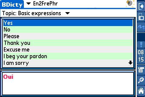 BDicty Reader for Palm OS 5.9