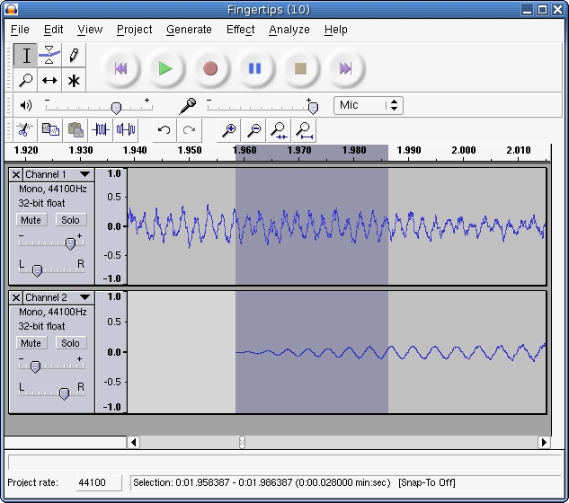 Audacity 1.3.2 beta&nbsp;