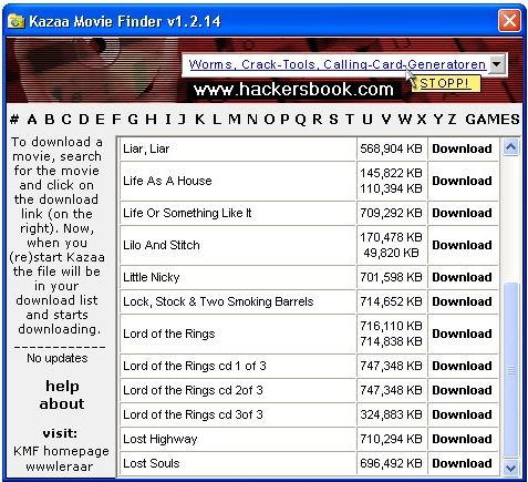 KaZaA Movie Finder 1.2